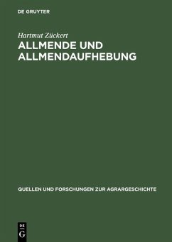 Allmende und Allmendaufhebung (eBook, PDF) - Zückert, Hartmut