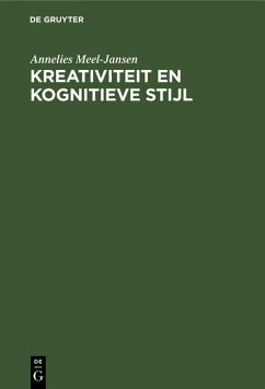 Kreativiteit en kognitieve stijl (eBook, PDF) - Meel-Jansen, Annelies