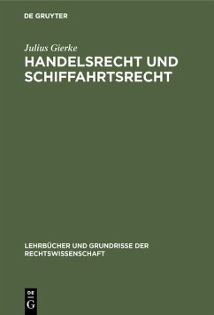 Cover Handelsrecht und Schiffahrtsrecht (eBook, PDF)