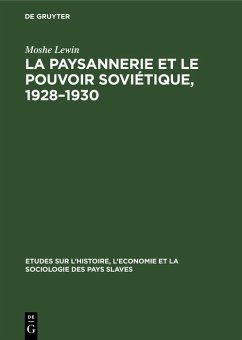 Cover La paysannerie et le pouvoir soviétique, 1928-1930 (eBook, PDF)