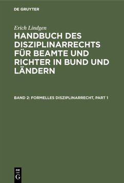 Cover Formelles Disziplinarrecht (eBook, PDF)