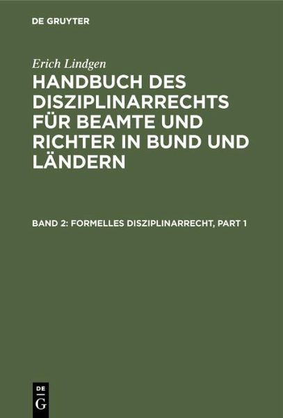 Formelles Disziplinarrecht (eBook, PDF)