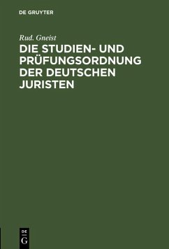 Cover Die Studien- und Prüfungsordnung der deutschen Juristen (eBook, PDF)