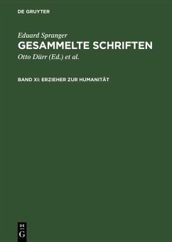 Erzieher zur Humanität (eBook, PDF) - Spranger, Eduard