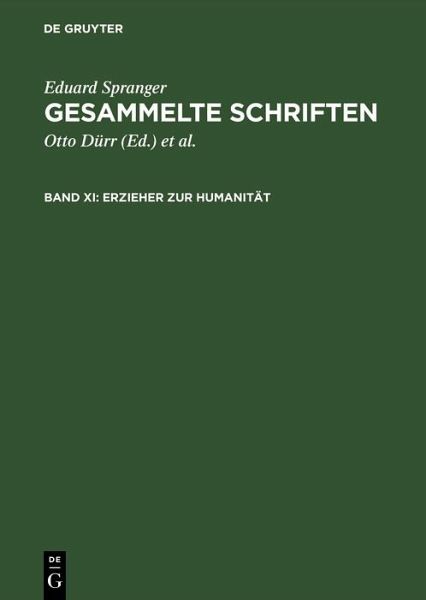 Erzieher zur Humanität (eBook, PDF) Erzieher zur Humanität (eBook, PDF)