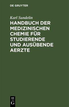 Cover Handbuch der medizinischen Chemie für studierende und ausübende Aerzte (eBook, PDF)