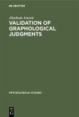 Validation of graphological judgments (eBook, PDF)