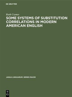 Cover Some Systems of Substitution Correlations in Modern American English (eBook, PDF)