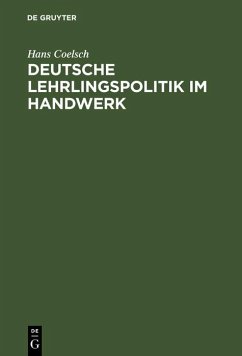 Cover Deutsche Lehrlingspolitik im Handwerk (eBook, PDF)