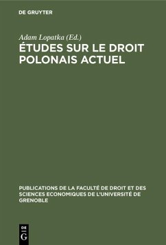 Cover Études sur le droit polonais actuel (eBook, PDF)