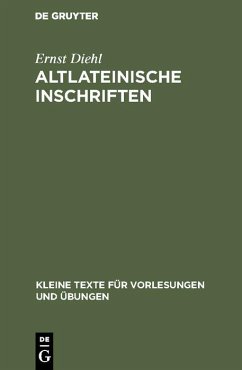 Altlateinische Inschriften (eBook, PDF) - Diehl, Ernst