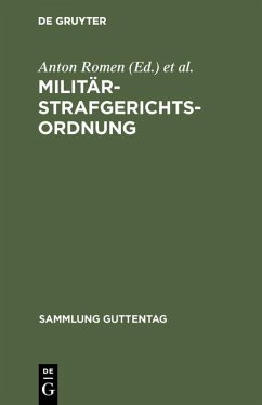 Cover Militärstrafgerichtsordnung (eBook, PDF)
