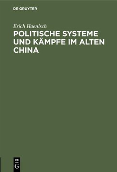 Cover Politische Systeme und Kämpfe im alten China (eBook, PDF)