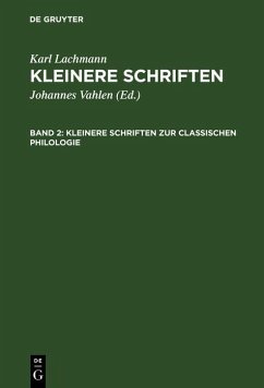 Cover Kleinere Schriften zur classischen Philologie (eBook, PDF)
