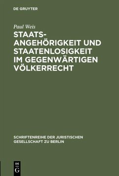 Cover Staatsangehörigkeit und Staatenlosigkeit im gegenwärtigen Völkerrecht (eBook, PDF)