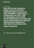 Einleitung und allgemeiner Theil (eBook, PDF)