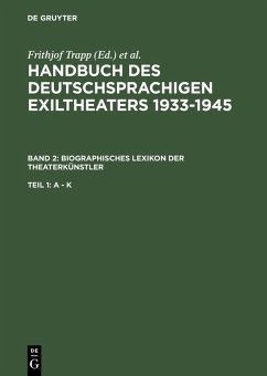 Cover Biographisches Lexikon der Theaterkünstler (eBook, PDF)