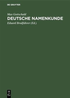 Deutsche Namenkunde (eBook, PDF) - Gottschald, Max