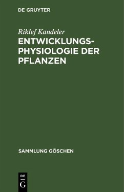 Entwicklungsphysiologie der Pflanzen (eBook, PDF) - Kandeler, Riklef