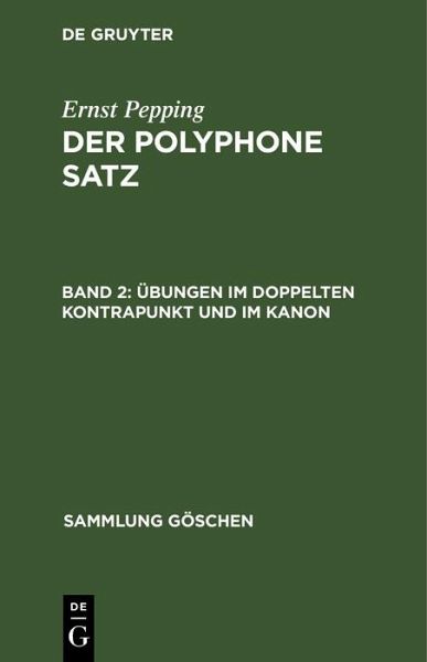Übungen im doppelten Kontrapunkt und im Kanon (eBook, PDF)