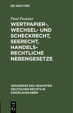 Cover Wertpapier-, Wechsel- und Scheckrecht, Seerecht, handelsrechtliche Nebengesetze (eBook, PDF)