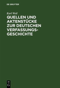 Cover Quellen und Aktenstücke zur deutschen Verfassungsgeschichte (eBook, PDF)