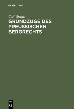 Cover Grundzüge des preußischen Bergrechts (eBook, PDF)