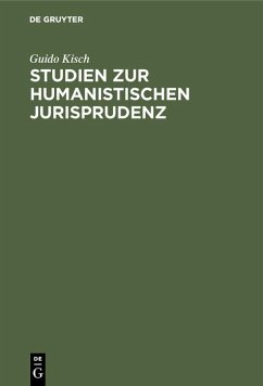 Cover Studien zur humanistischen Jurisprudenz (eBook, PDF)
