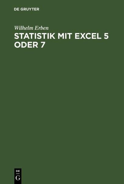 Statistik mit Excel 5 oder 7 (eBook, PDF)