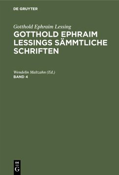 Cover Gotthold Ephraim Lessing: Gotthold Ephraim Lessings Sämmtliche Schriften. Band 4 (eBook, PDF)