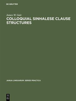 Colloquial Sinhalese Clause Structures (eBook, PDF) - Gair, James W.