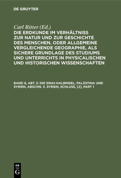 Die Sinai-Halbinsel, Palästina und Syrien, Abschn. 3. Syrien, Schluß, [2] (eBook, PDF)