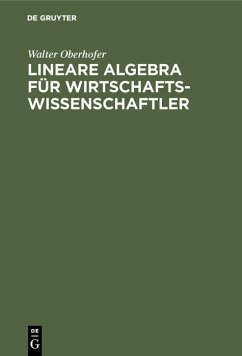 Cover Lineare Algebra für Wirtschaftswissenschaftler (eBook, PDF)