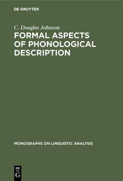 Formal Aspects of Phonological Description (eBook, PDF) - Johnson, C. Douglas