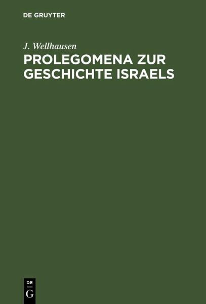 Prolegomena zur Geschichte Israels (eBook, PDF)