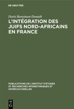 L'intégration des juifs nord-africains en France (eBook, PDF) - Bensimon-Donath, Doris