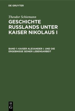 Cover Kaiser Alexander I. und die Ergebnisse seiner Lebensarbeit (eBook, PDF)