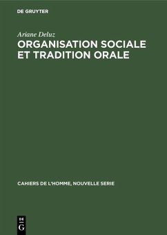 Organisation sociale et tradition orale (eBook, PDF) Cover Organisation sociale et tradition orale (eBook, PDF)