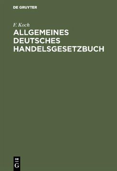 Cover Allgemeines deutsches Handelsgesetzbuch (eBook, PDF)