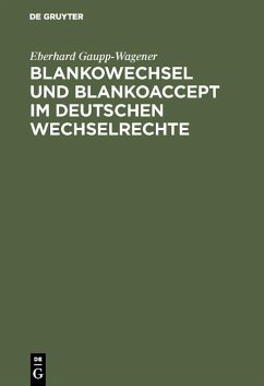 Cover Blankowechsel und Blankoaccept im Deutschen Wechselrechte (eBook, PDF)