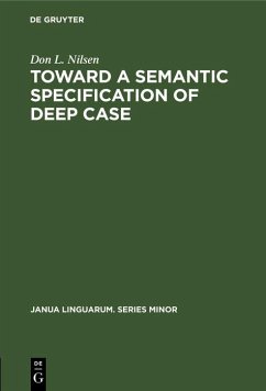 Toward a Semantic Specification of Deep Case (eBook, PDF) - Nilsen, Don L.