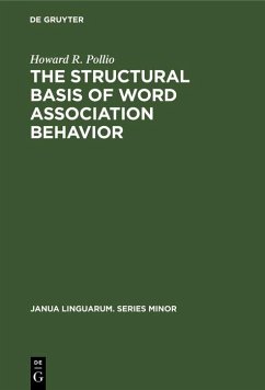 Cover The structural basis of word association behavior (eBook, PDF)