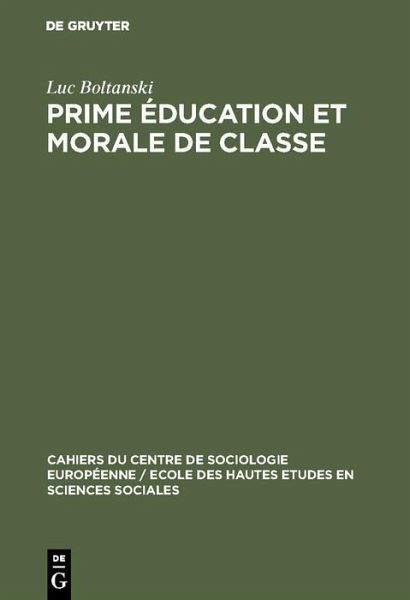 Prime éducation et morale de classe (eBook, PDF) Prime éducation et morale de classe (eBook, PDF)