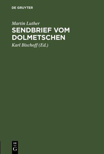Sendbrief vom Dolmetschen (eBook, PDF) Sendbrief vom Dolmetschen (eBook, PDF)