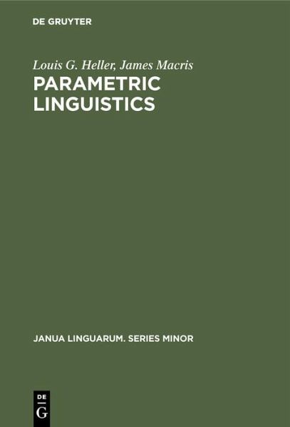 Parametric linguistics (eBook, PDF) Parametric linguistics (eBook, PDF)