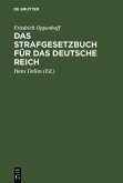 Das Strafgesetzbuch für das Deutsche Reich (eBook, PDF)