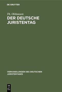 Cover Der deutsche Juristentag (eBook, PDF)