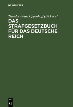 Das Strafgesetzbuch für das Deutsche Reich (eBook, PDF)