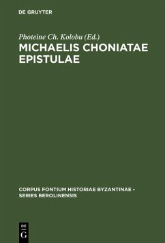 Cover Michaelis Choniatae Epistulae (eBook, PDF)