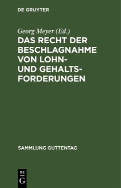 Cover Das Recht der Beschlagnahme von Lohn- und Gehaltsforderungen (eBook, PDF)